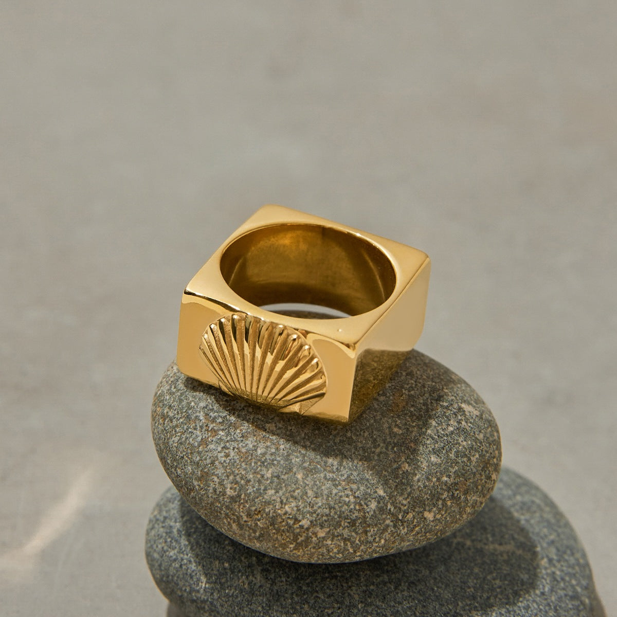 18K Gold Second-Hand Ring Titanium Steel Stainless Steel Jewelry Rings