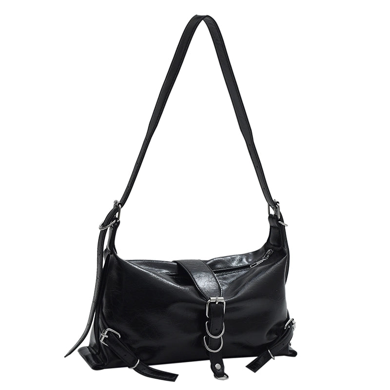 Women's Pu Leather Solid Color Classic Style Zipper Underarm Bag