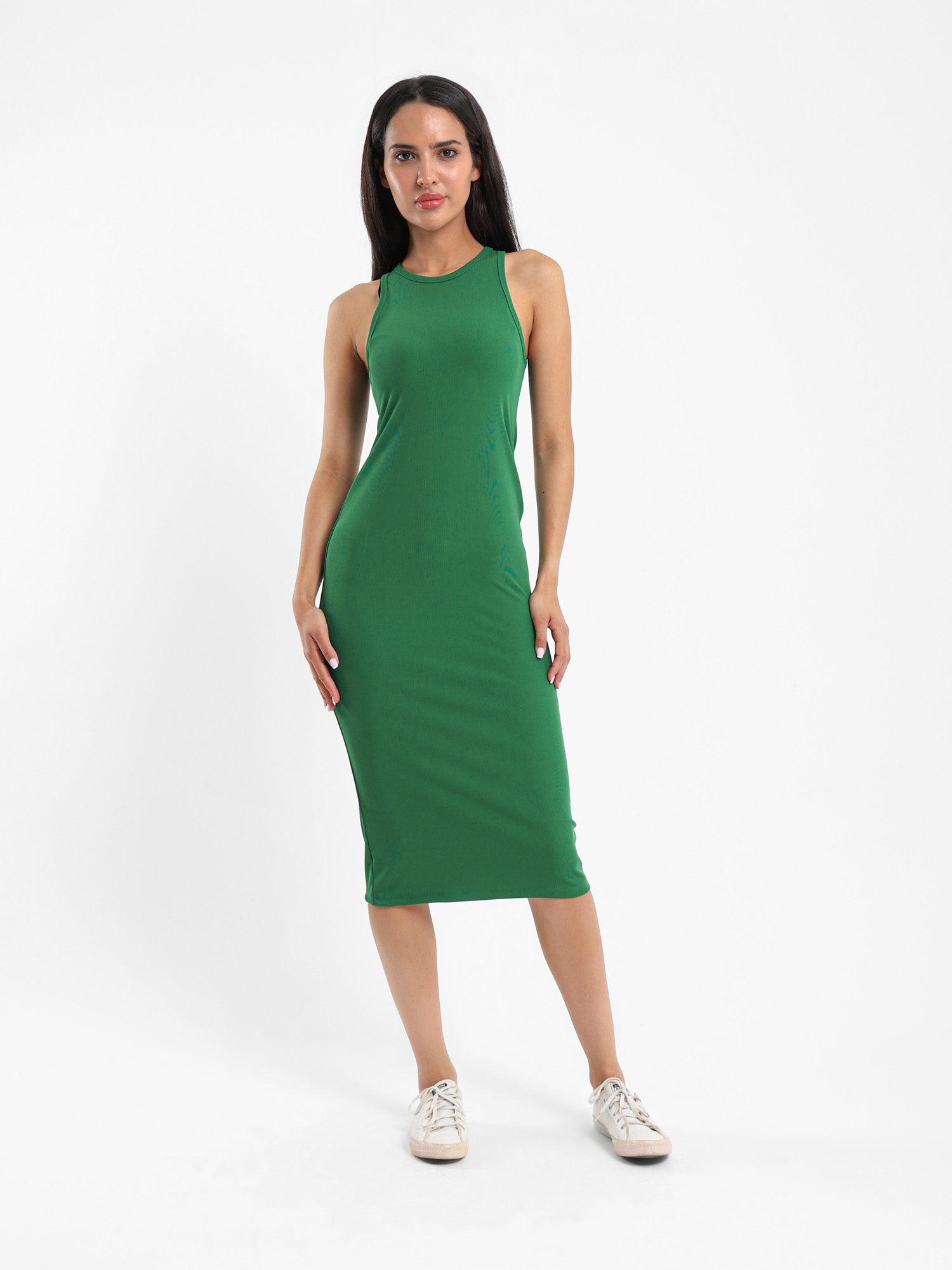 Ribbed Halter Midi Dress