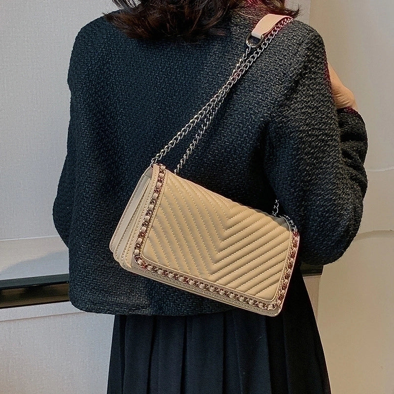 Women's Medium All Seasons Pu Leather Basic Square Bag