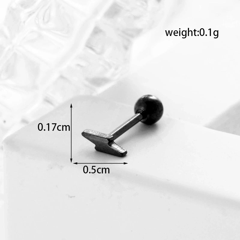 Ear Cartilage Rings & Studs Geometric 316L Stainless Steel  Plating