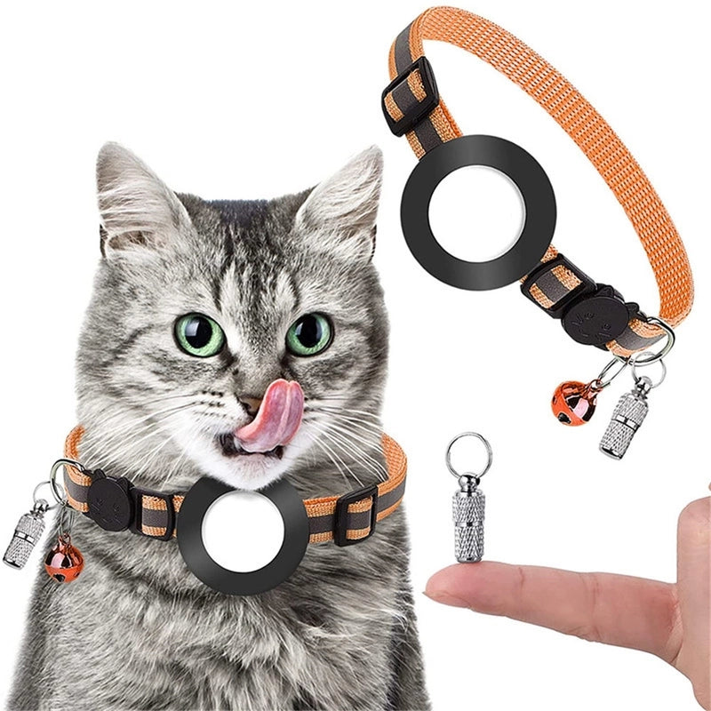 Minimalist Nylon Brass Stripe Pet Collar