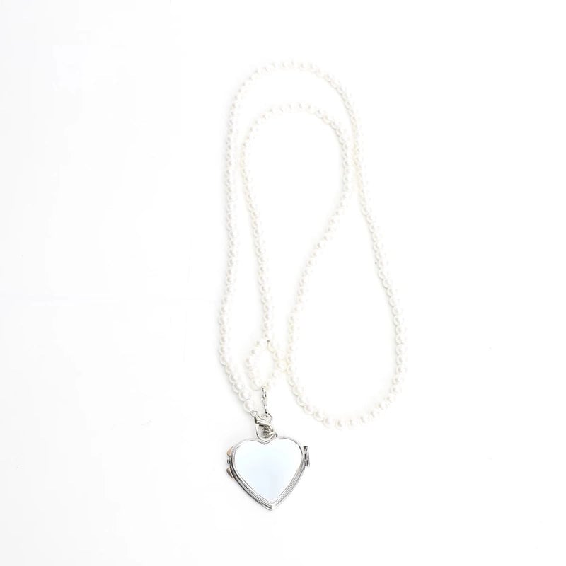Women's Mini Arylic Solid Color Streetwear Pearls Heart-shaped Lock Clasp Shoulder Bag Crossbody Bag