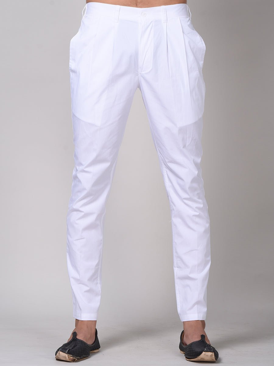White - Cotton - Pyjama Pant For Men
