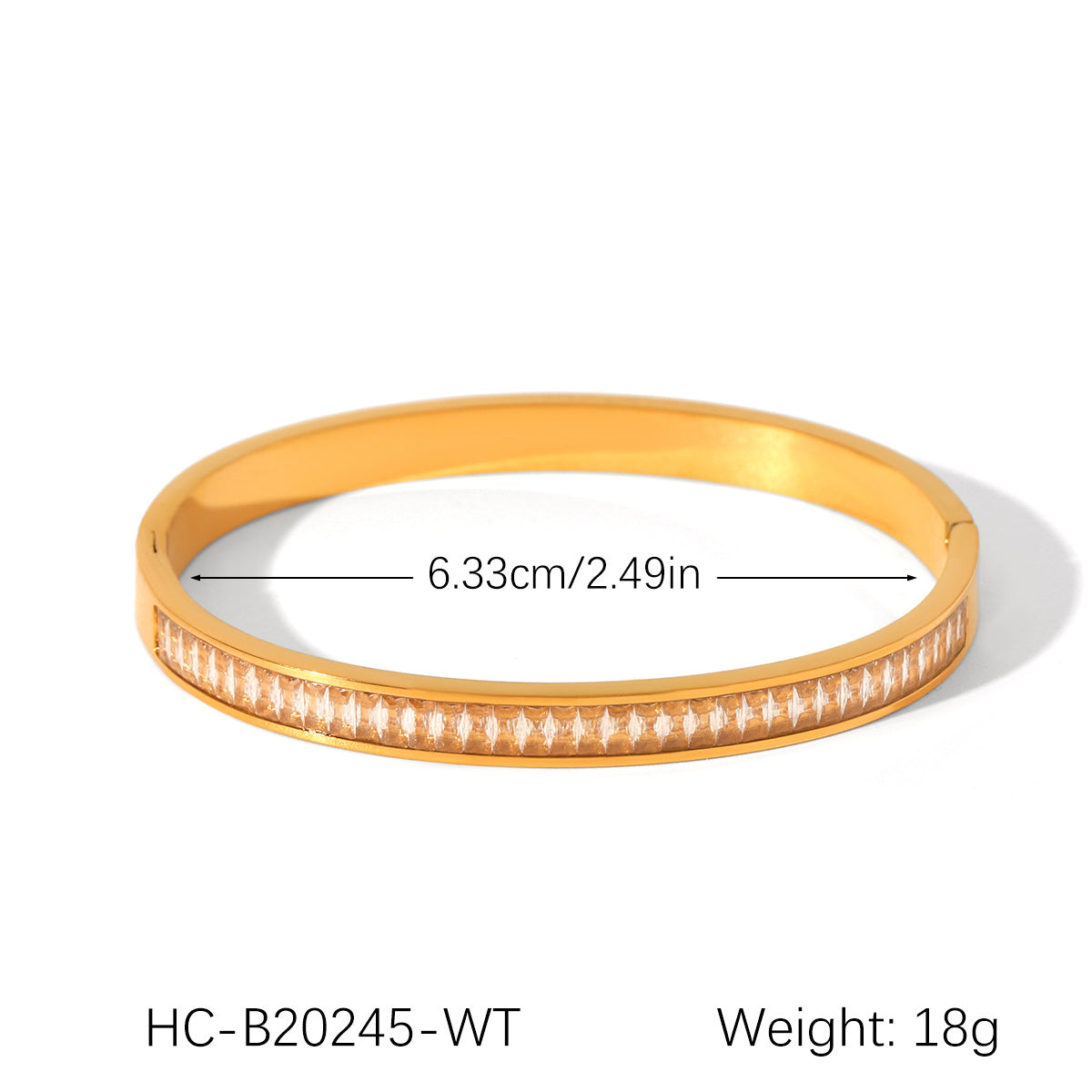 Ins Style Stainless Steel Bracelet 18K Gold-Plated Open Bracelet Titanium Steel Bracelet Female Jewelry