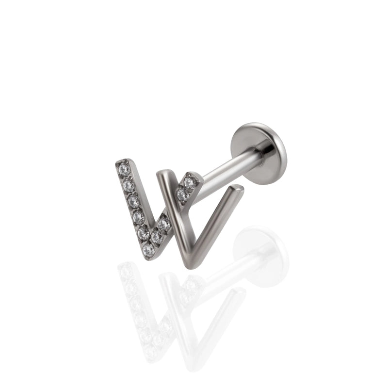 1 Piece Ear Cartilage Rings & Studs IG Style Cool Style Geometric Water Droplets Pure Titanium Plating Inlay Zircon