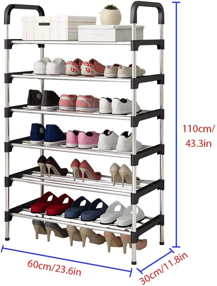 6 Layer Stainless Steel Layer Shoe Rack