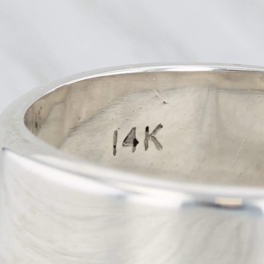 Waves Pattern Band Ring Sterling Silver 14k Gold Size 6.75 S Skeets Nautical