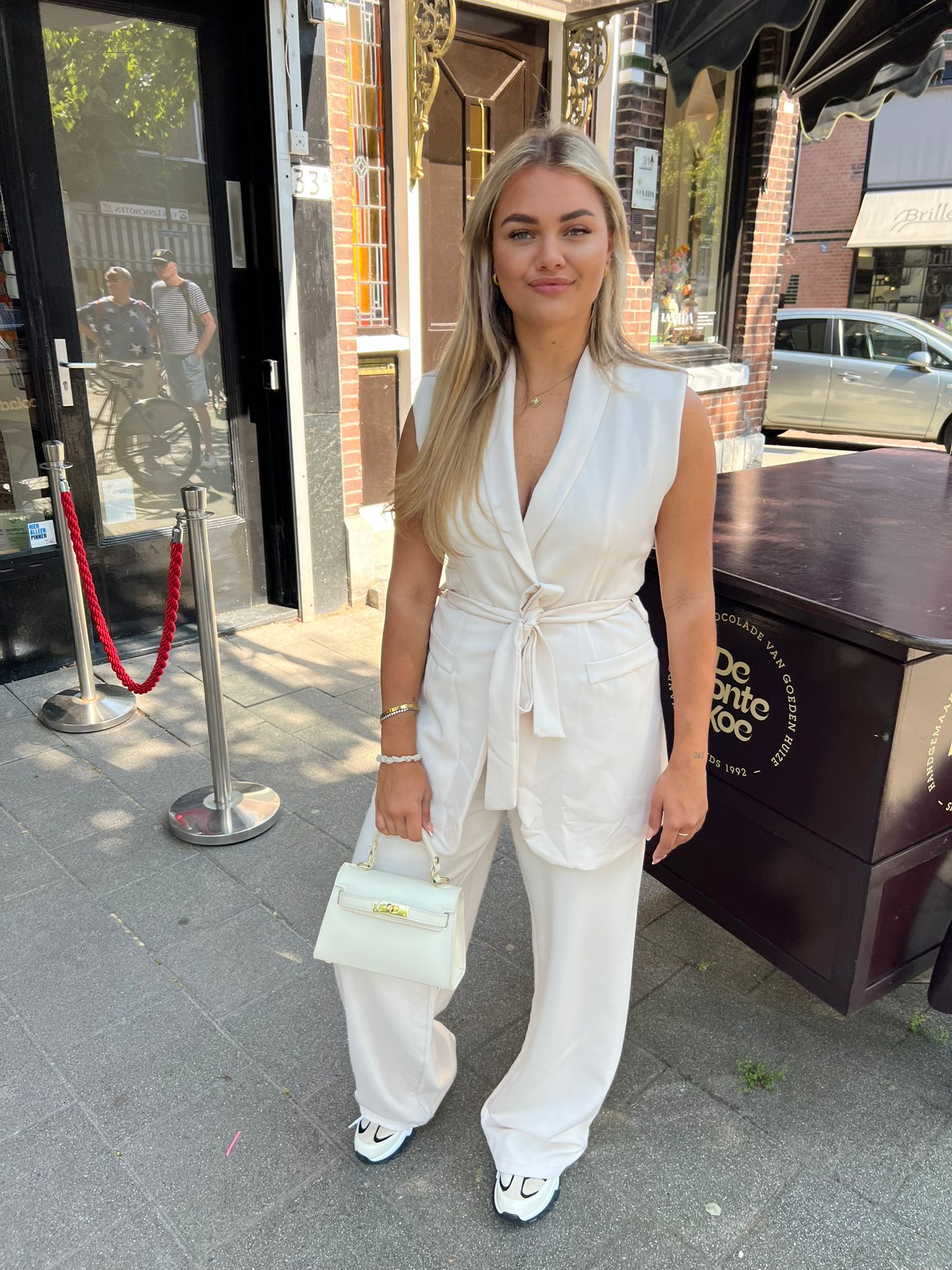 Kate Two Piece Gilet Set Ecru