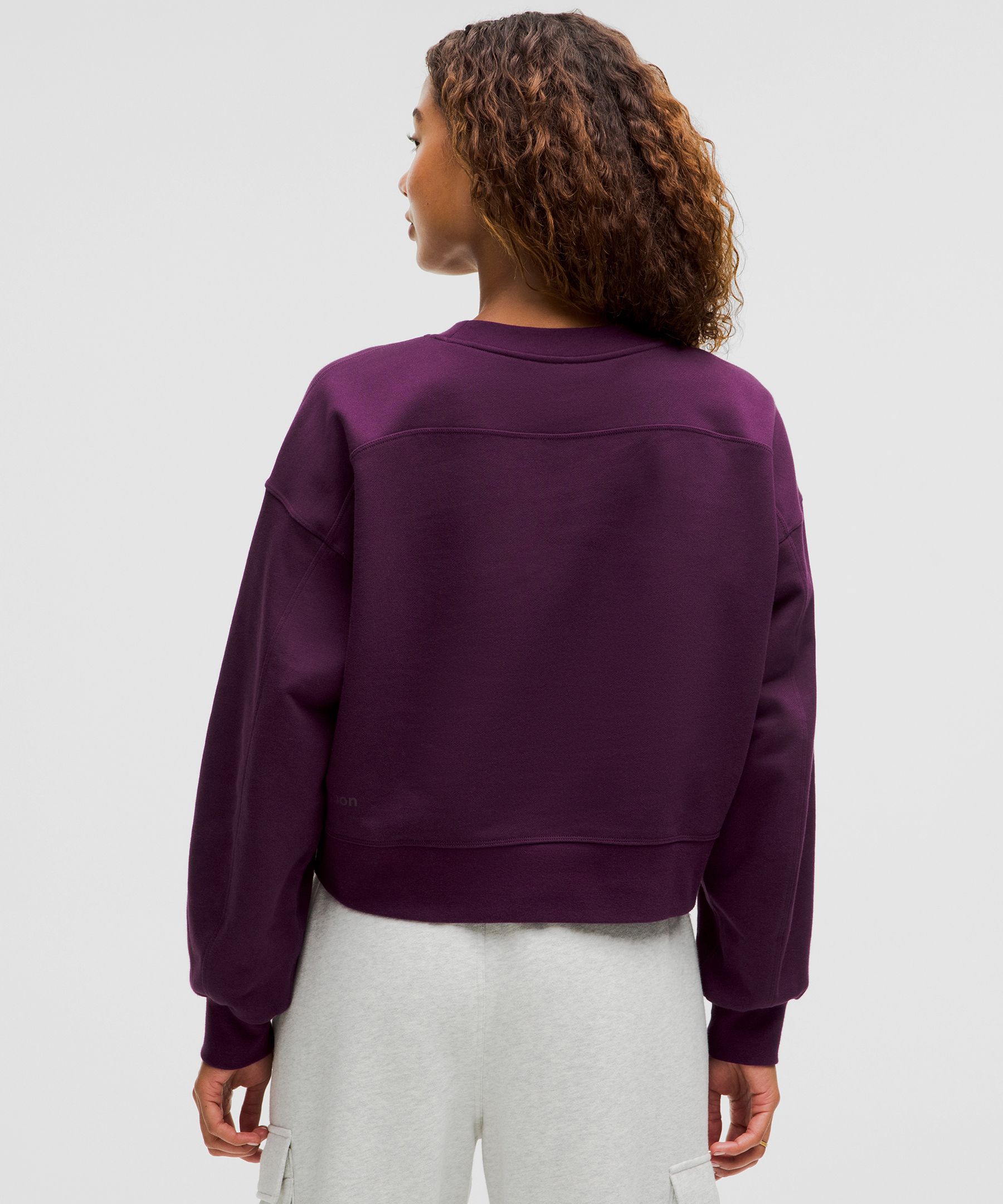 Perfectly Oversized Cropped Crew French Terry