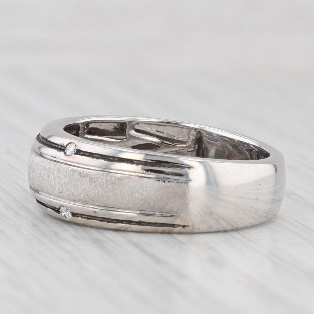 Vera Wang Love Men's Wedding Band Diamond 14k White Gold Size 10 Ring