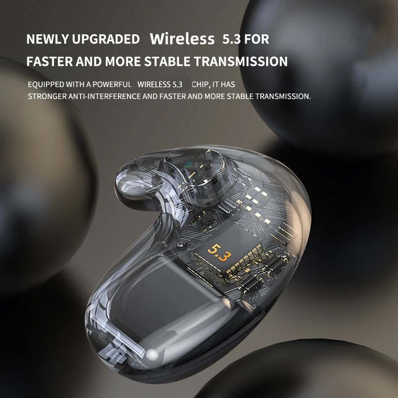 New MD558 Invisible Earbuds Sleep Headphones 5.3 Wireless Bluetooth Headset Ultra-Thin Noise Reduction Stereo Earphone Waterproof