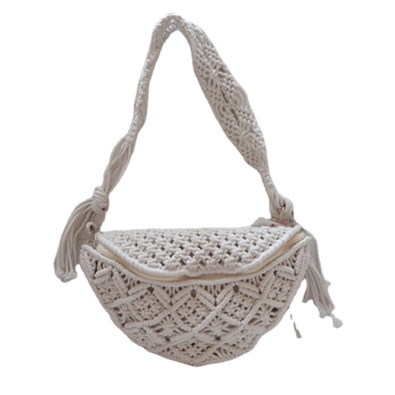 Women's Cute Geometric Cotton Rope Waist Bags