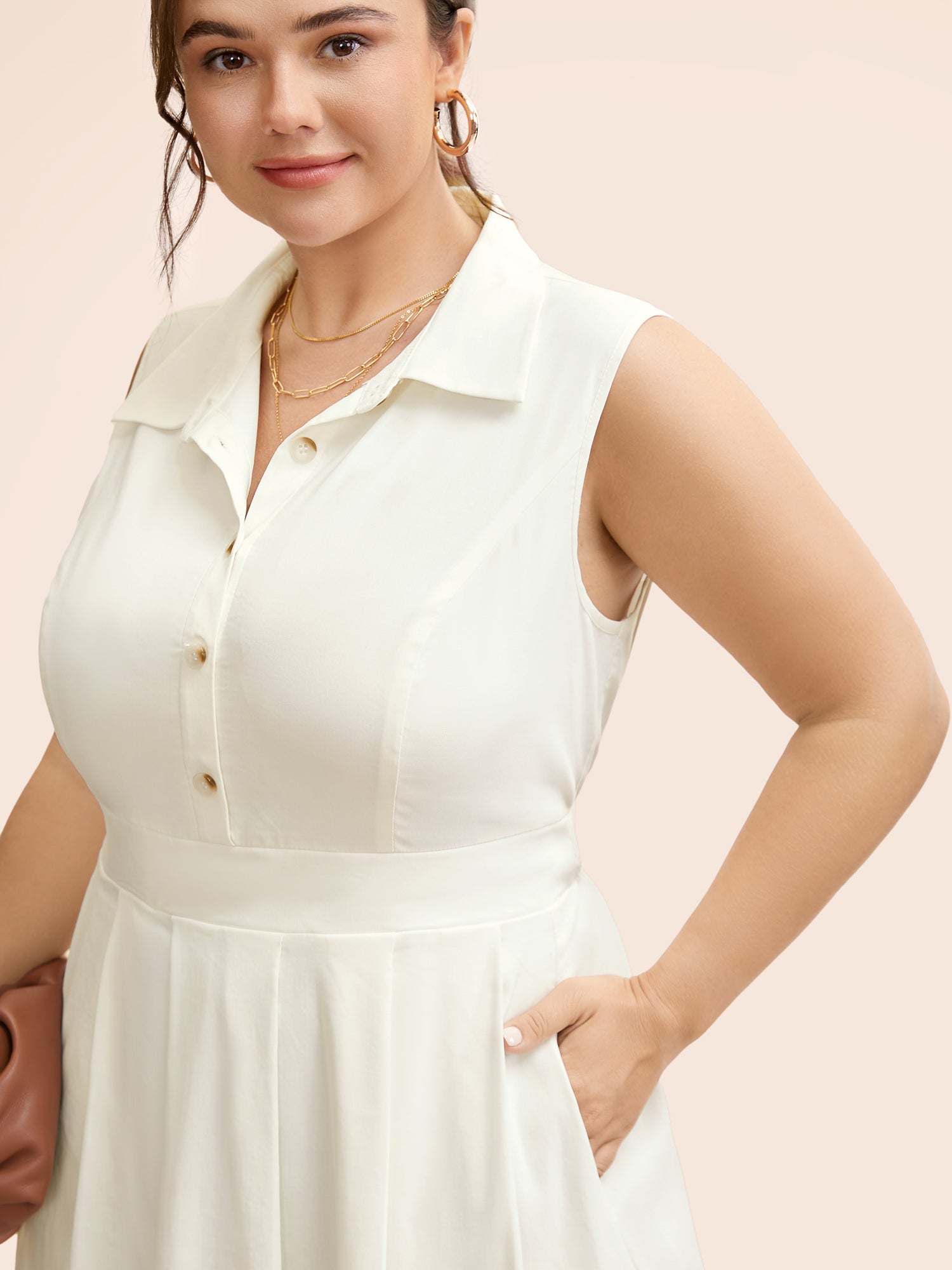 Stretch Woven Midfielder Midi Dress