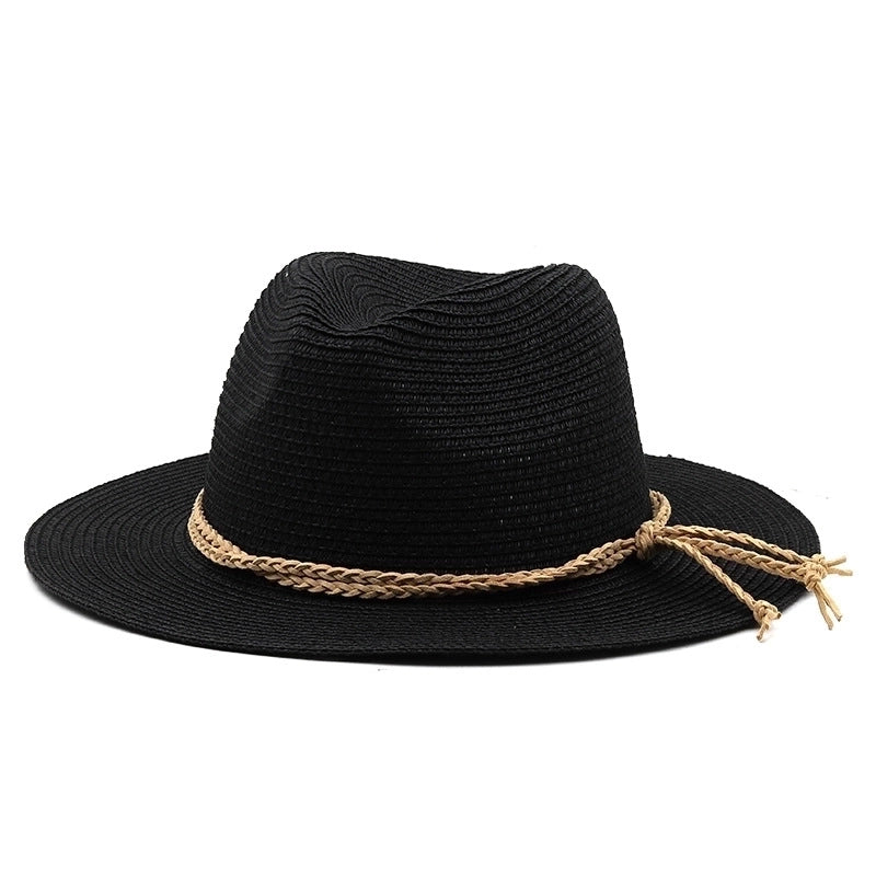 Women's Minimalist Classic Style Bow Knot Flat Eaves Straw Hat