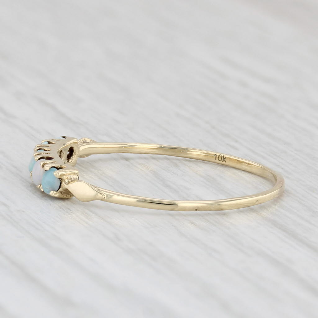 Vintage Opal Ring 10k Yellow Gold Size 9.5 Stackable