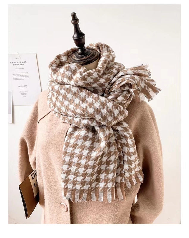 Women's Minimalist Classic Style Color Block Acrylic Polyester Scarf