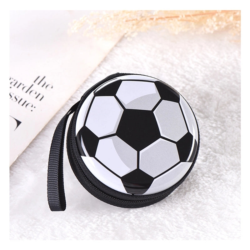 Unisex Ball Tinplate Side Zipper Coin Purses