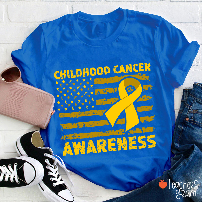 Childhood Cancer Awarenwss Teacher T-Shirt