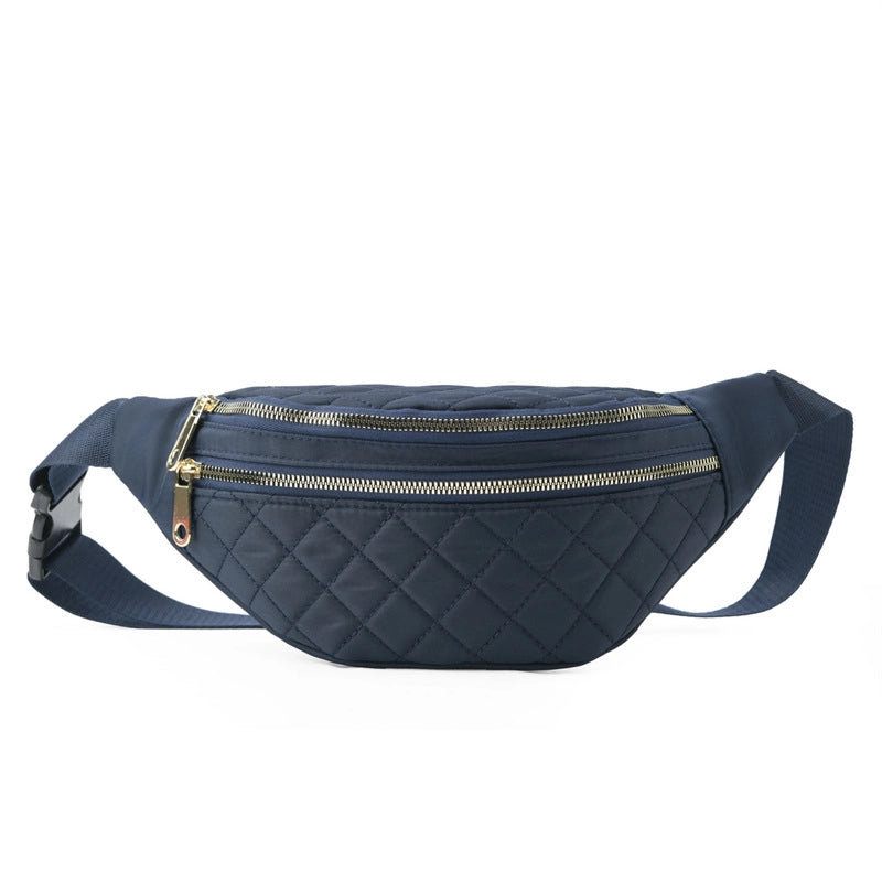 Unisex Elegant Streetwear Solid Color Nylon Waist Bags