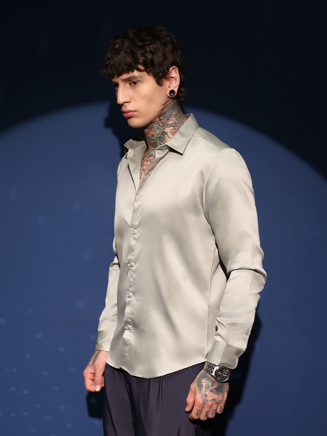 Solid Satin Shirt