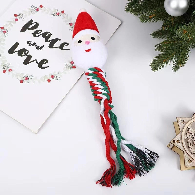 Cute Plush Christmas Cartoon Pet Toys