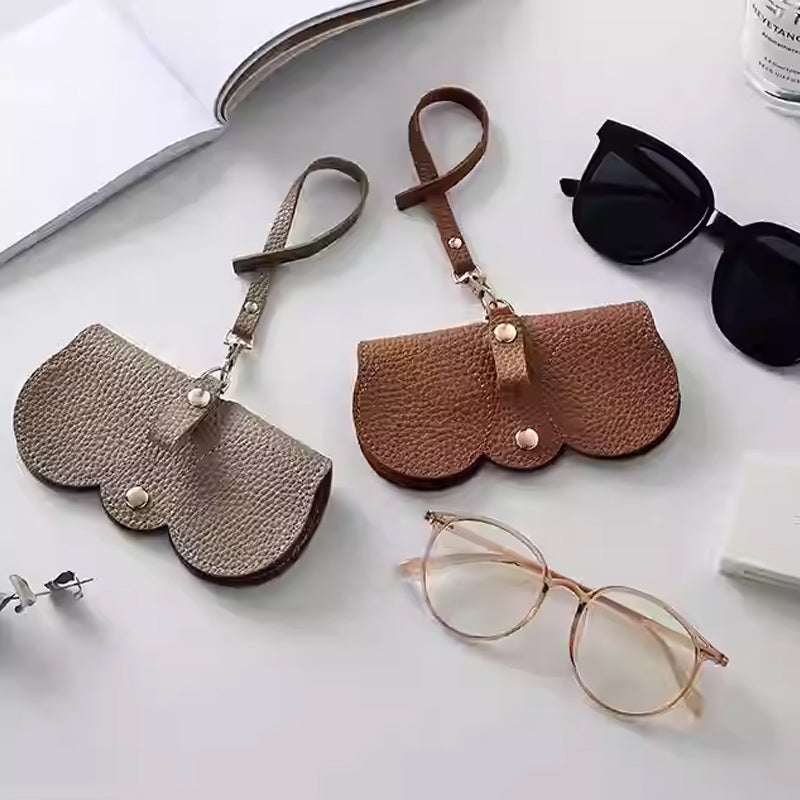 Soft Leather Sunglasses Bag