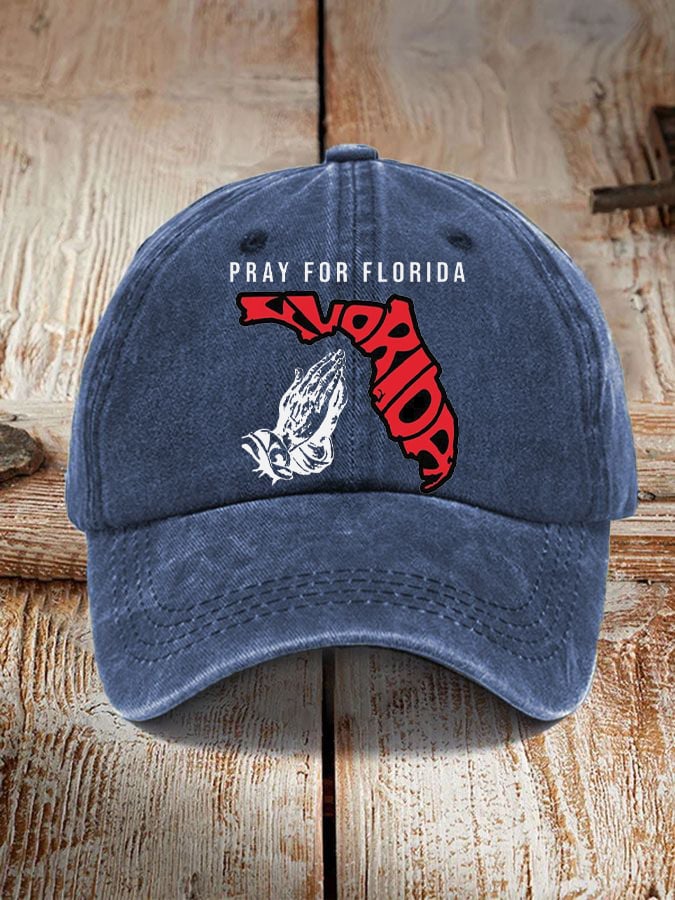 'Pray for Florida' print hat