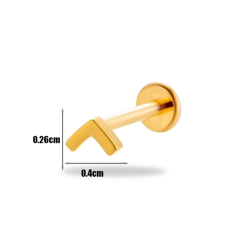1 Piece Ear Cartilage Rings & Studs Minimalist Geometric Pure Titanium Plating Inlay Zircon