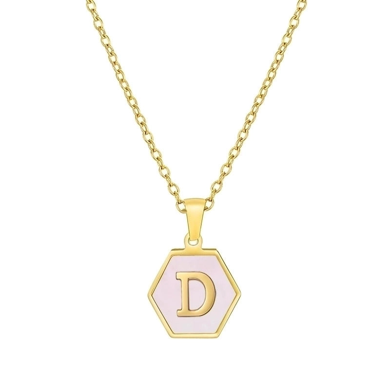 Modern Style Letter 304 Stainless Steel 18K Gold Plated Plating Stainless Steel Necklaces
