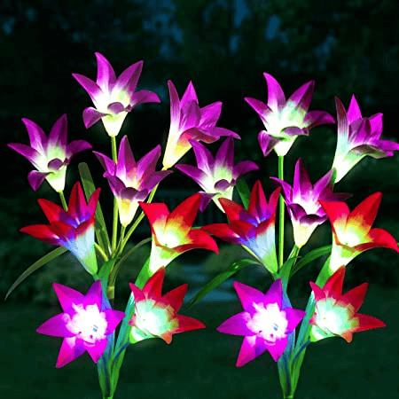 💐Solar Garden Lights with Bigger Lily Flowers