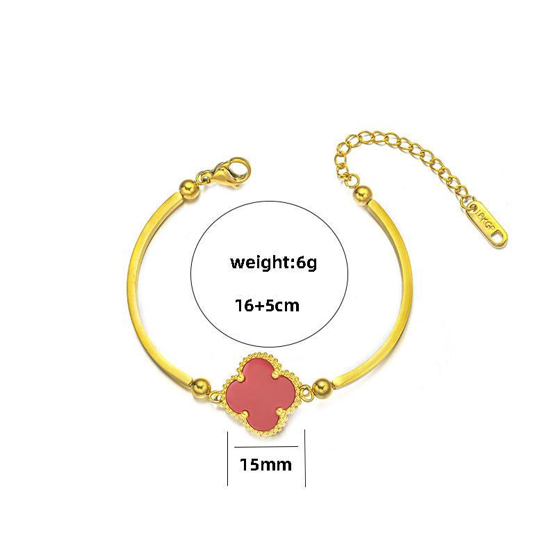 Sporty Women Titanium Steel Electroplating Bracelets