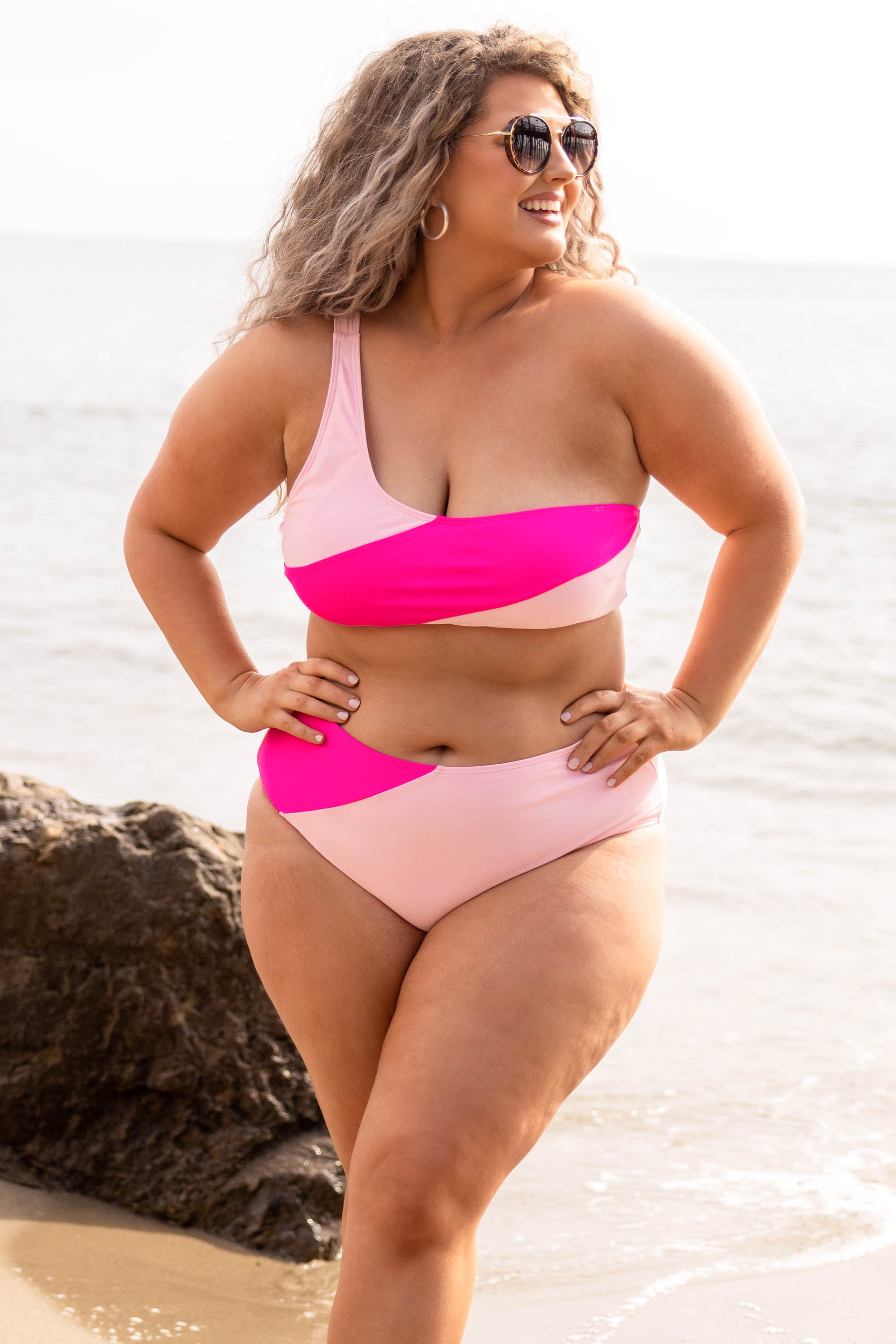 Love On The Horizon Swim Top. Pink