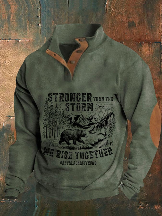 Stronger Than The Storm We Rise Together Print Sweatshirt