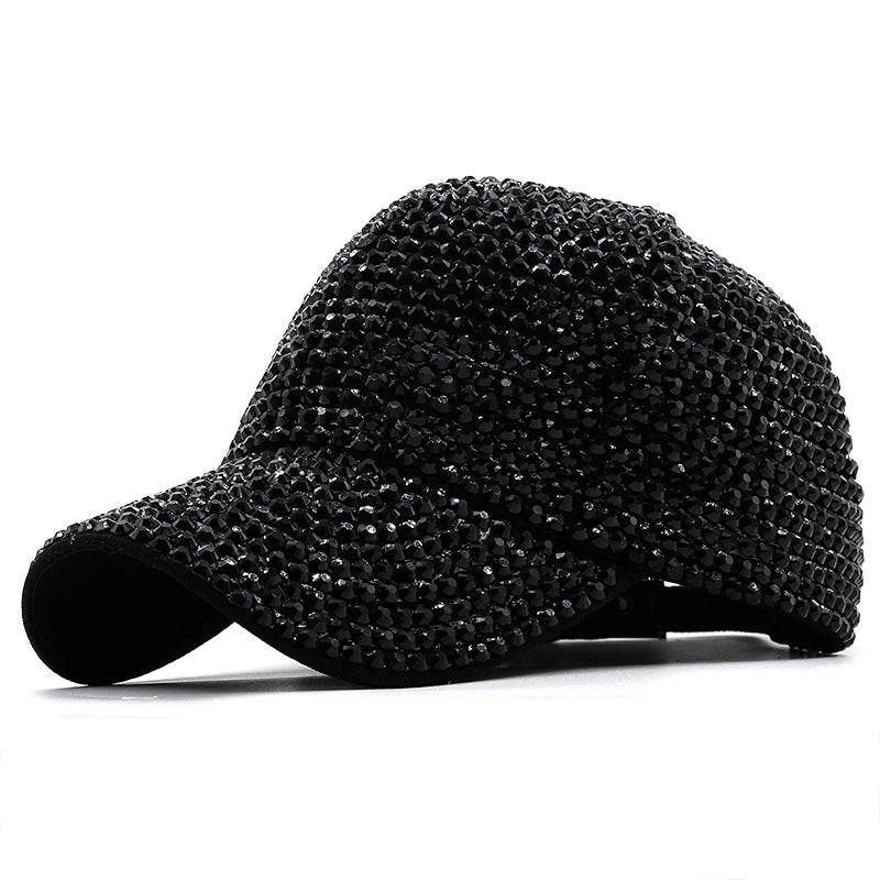 Colorful Rhinestone Decor Cap Multicolors