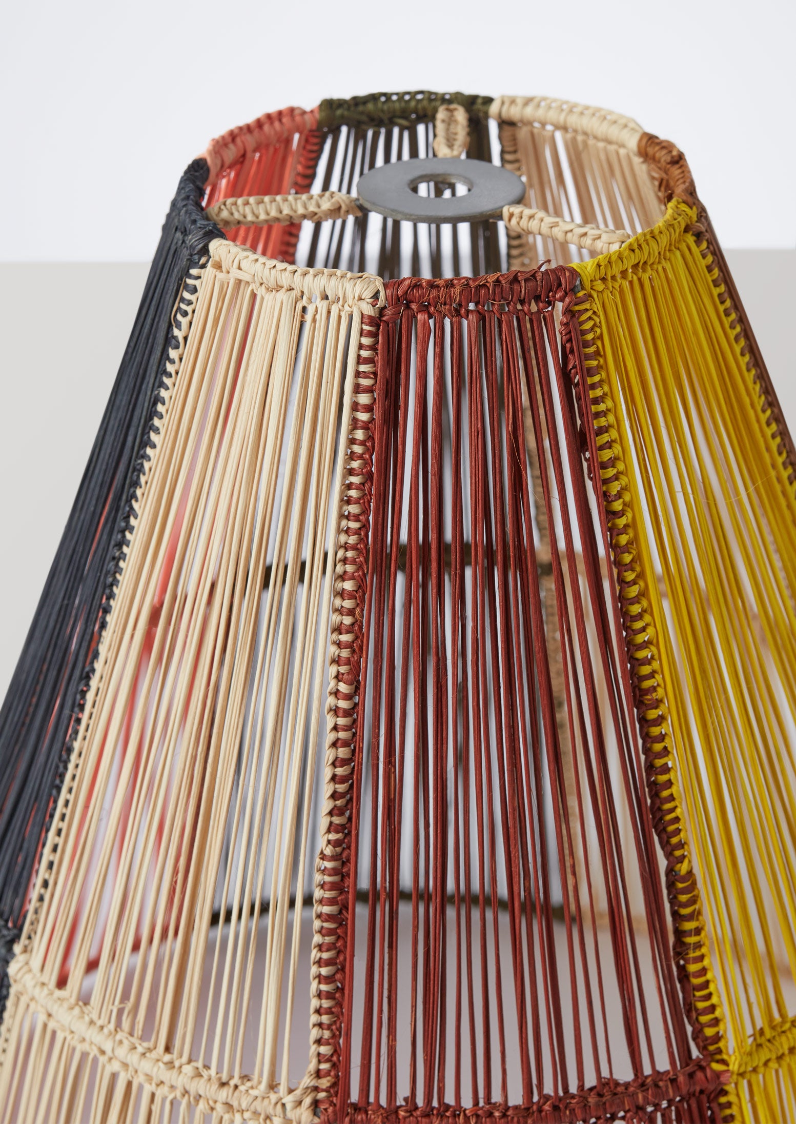 Handmade Large Iraca Lampshade | Multi