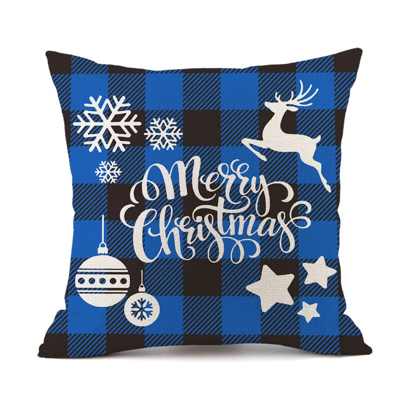Christmas Casual Classical Vacation Snowflake Linen Pillow Cases Couch & Sofa Decor