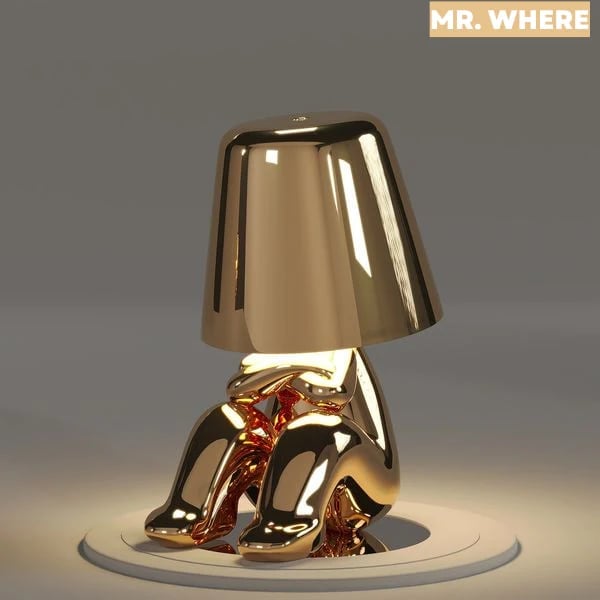 Creativity Thinker Little Golden Man Table Lamp