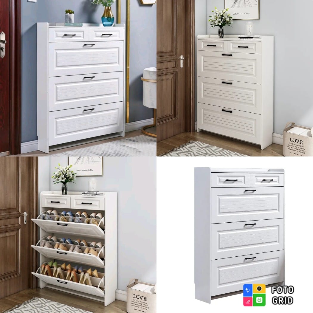 Modern Flip Bucket Shoe Cabinet