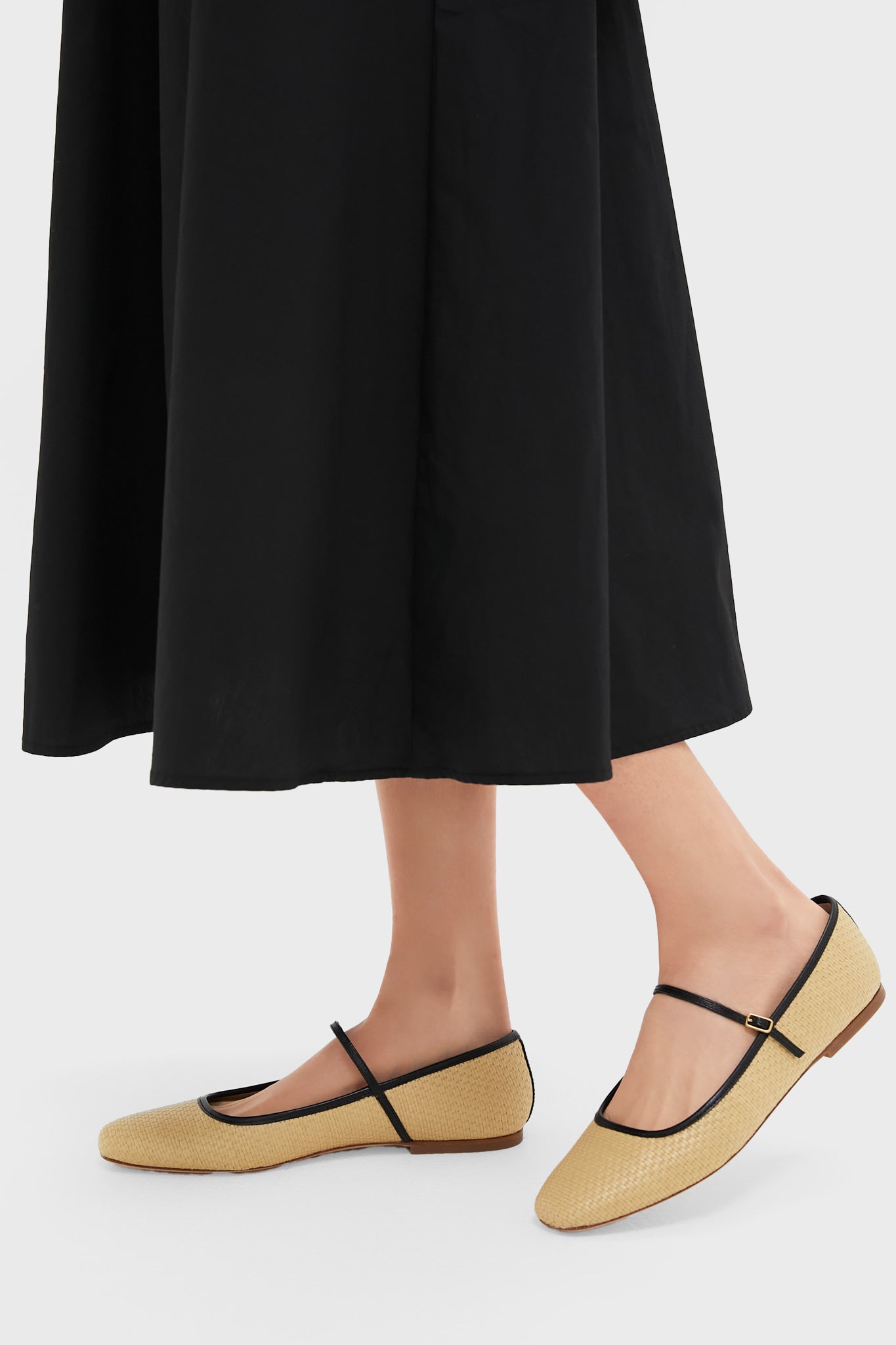 Black Striped Midi Dress