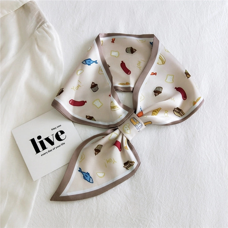 Fashion Printing Small Silk Scarf