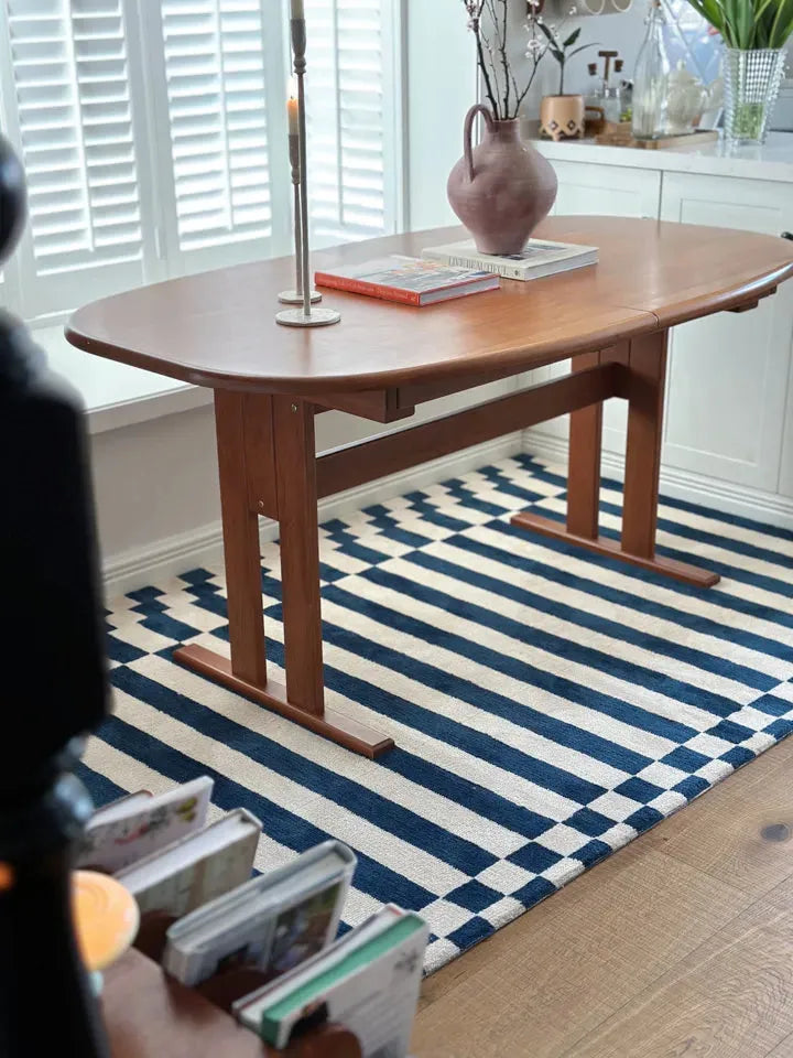 Karl Blue Striped Carpet