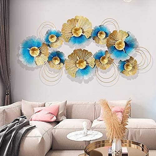 3D Creative Metal Wall Art Decor. Modern Ginkgo Leaves Wrought Iron Wall Hanging