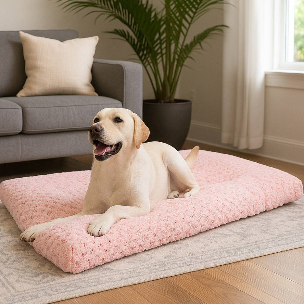 Washable Dog Bed Deluxe Plush Dog Crate Beds
