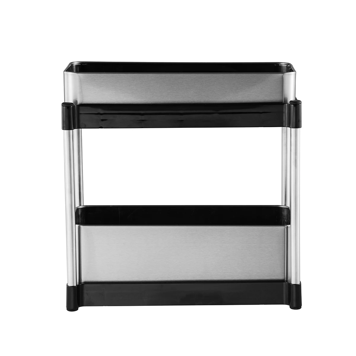 household under sink cabinet double tier stainless steel organizer pull out multifunction kitchen organizer rack