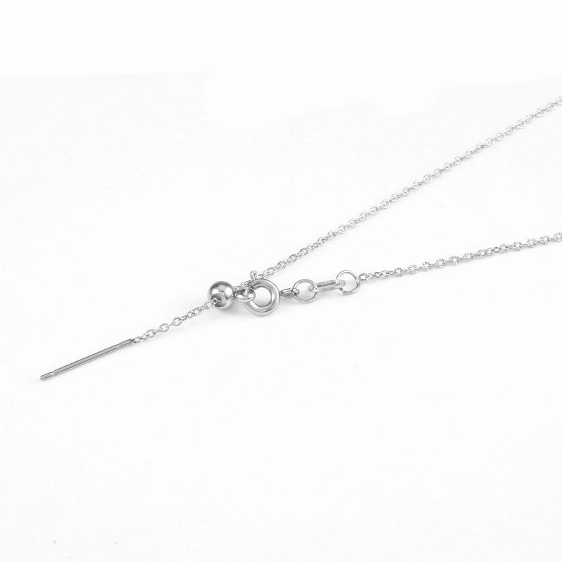 Fashion Solid Color Titanium Steel Plating Pendant Necklace 1 Piece