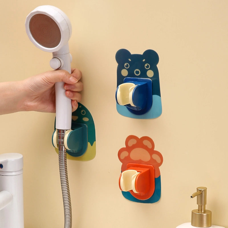 Shower Bracket Punch-free Sprinkler Hanging Seat Fixed Artifact Adjustable Lotus Flower Shower Base For Children In Bathroom