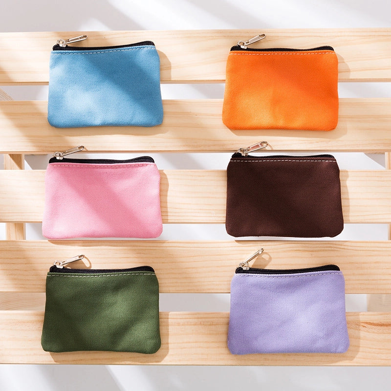 New Cotton Canvas Fashion Men's And Women's Coin Purse Card Holder Simple Fabric Coin Pouch Storage Bag