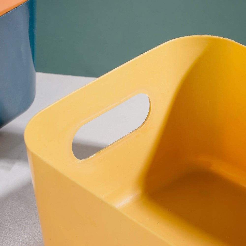 Essentials Storage Basket Yellow Set Of 2 11 Inch
