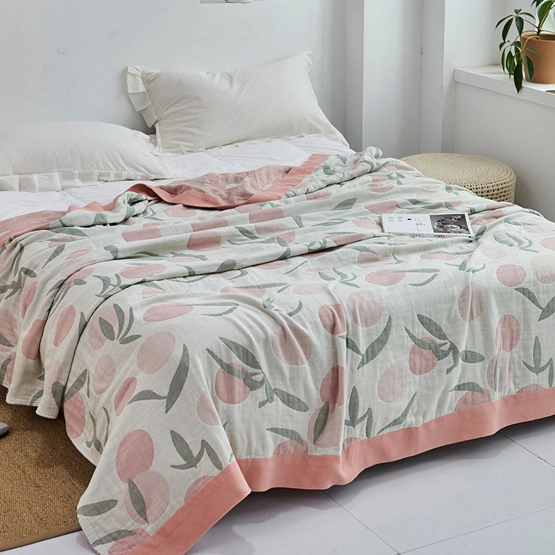 Towel Quilt Pure Cotton Five-Layer Gauze Towel Blanket Four Seasons Office Single Double Nap Blanket Quilt